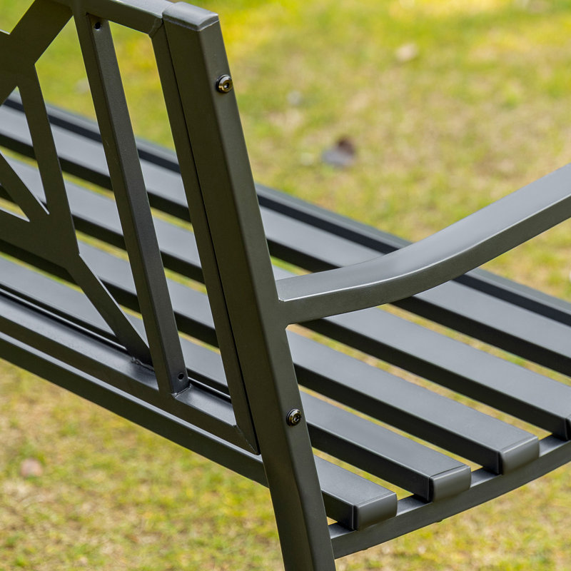 Banc de jardin en acier Velma