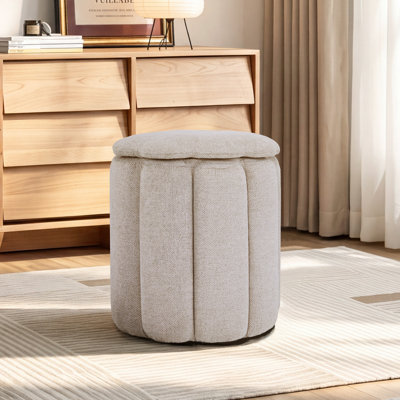 Pouf de rangement rembourré en forme de pétale
