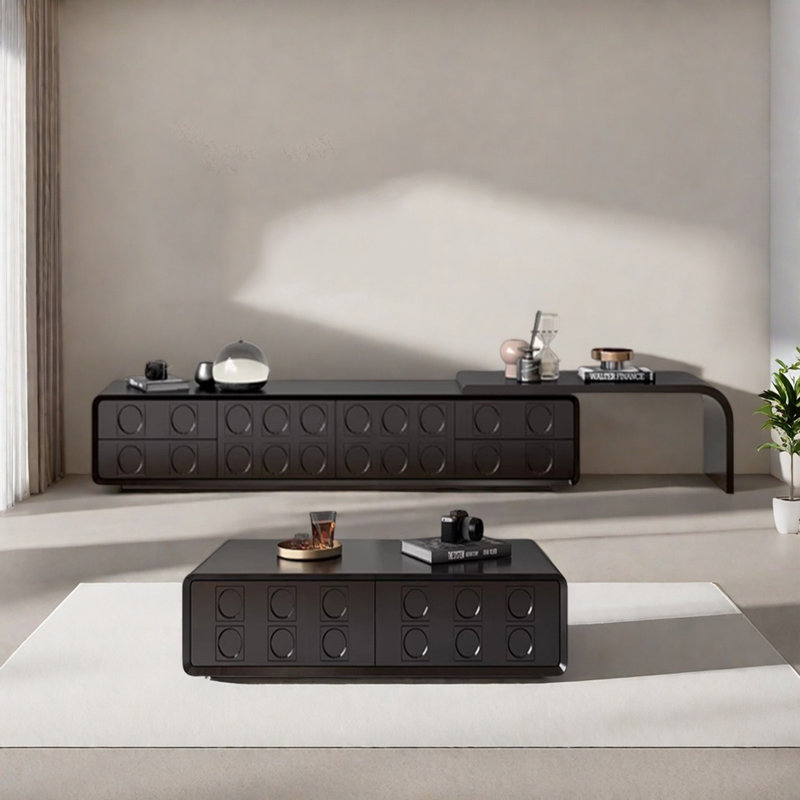 Expandable TV Stand and Coffee Table Set