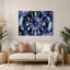 Art mural en métal bleu Space Space Phases-1342916866
