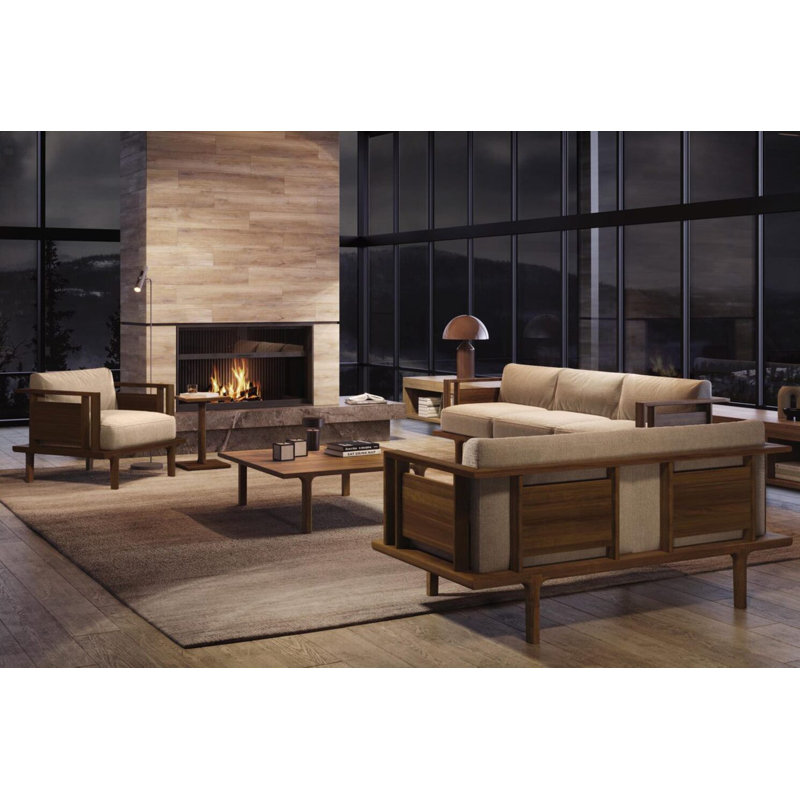 Sierra Seating and Occasionals Square Coffee Table, Taupe Oak, 17" H x 24" W x 24" D