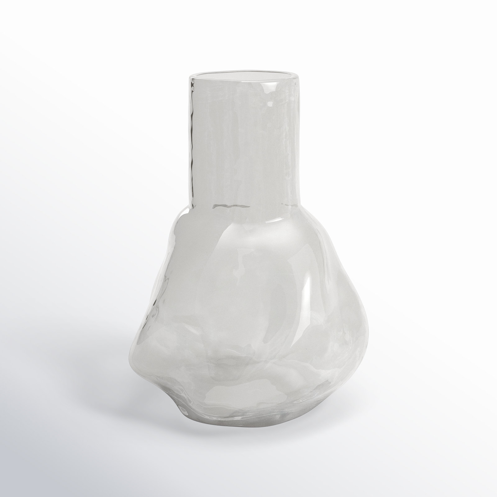 Filia Ceramic / Porcelain Table Vase, White, 11.81" H x 8.25" W x 8.25" D