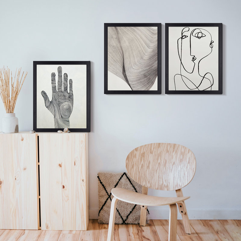 Ensemble de cadres muraux en bois pour photos 4 x 6, Noir, noir, noir, noir