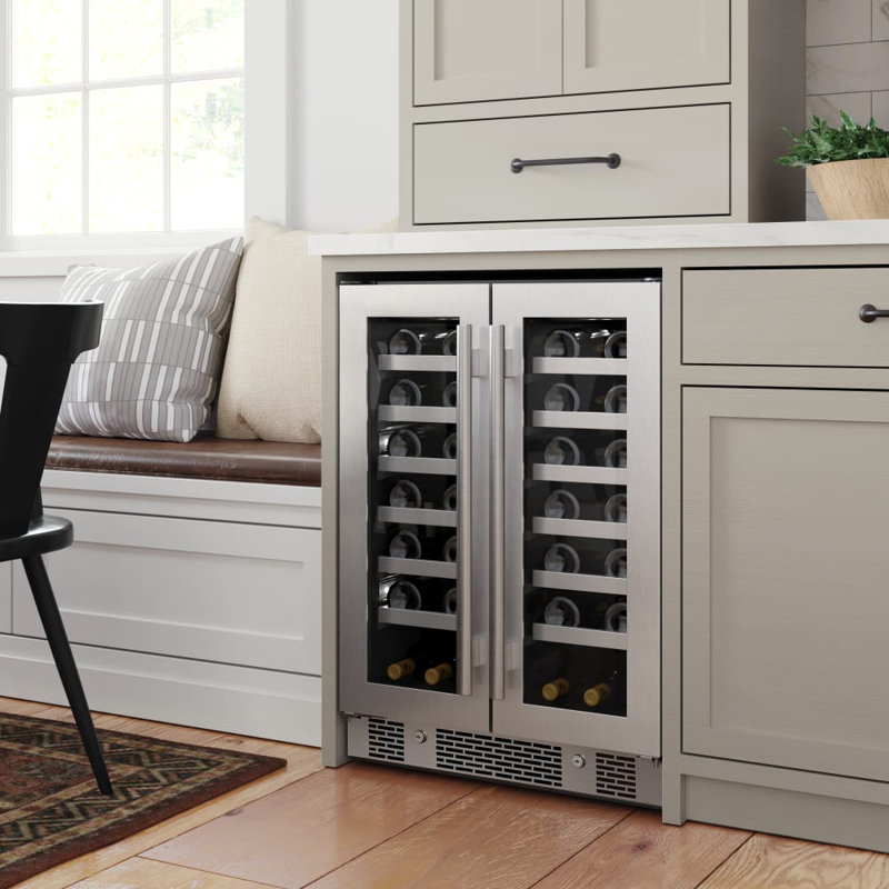 42 Bottle and 21 Can Dual Zone Built-In Wine Refrigerator