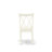 5 pc Table Set Includes a Round Table and 4 Linen Fabric Parsons Chairs with Double X-Back - Linen White-379727206-379727204-388754831