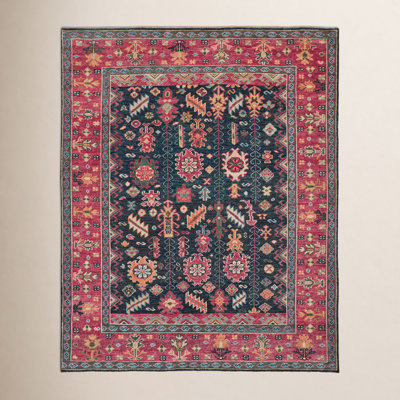 Cecille Handmade Wool Pink Rug