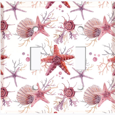 Plaque murale à 2 lumières Starfish Clam