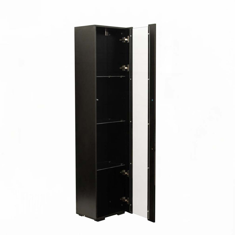 Armoire de cuisine avec lampe à bande, Noir