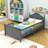 Versatile Platform Bed With Full Safety Guardrails-556723340-556723331
