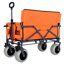 Chariot de chariot pliant robuste avec banc et table arrière - Pneus de plage tout-terrain d'une capacité de 500 lb-126257610-126257608