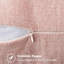 Paquet de 2 housses de coussins décoratifs de style campagnard rose avec bordure cousue en chenille douce pour un canapé-lit-125955550
