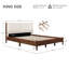 Lit plateforme tapissier en bois massif de style Mid-Century moderne en chenille-2131443717-2131443719