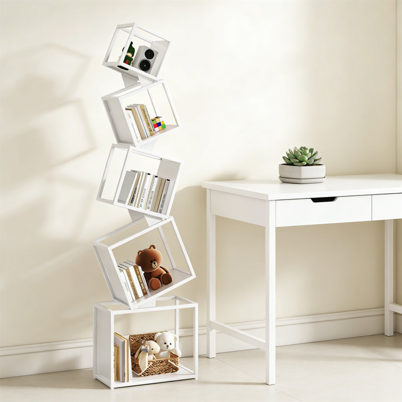 179.5cm H x 46cm W Metal Standard Bookcase, White