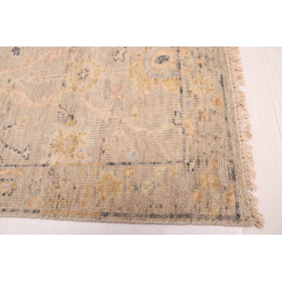 Modern Oushak  Grey Rug 2'5" x 8'3"