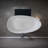 59" Freestanding Bathtub With Overflow And Pop - Up Drain, Glossy White, Stone Resin, Comfortable Curve Design, Easy Maintenance Solid Surface Soaking Bathtub, Long Lasting, Good Heat Preservation,