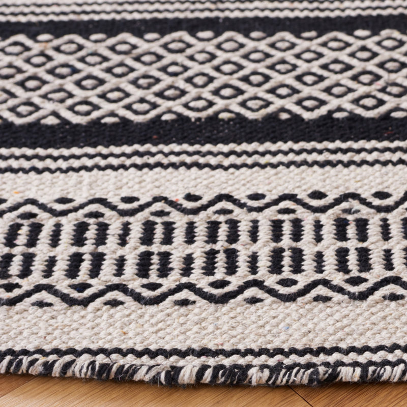 Damauri Flat Weave Cotton Striped Rug, Rectangle 6' x 9'