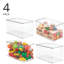 Boîte à chaussures empilable iDesign - Boîte à chaussures en plastique transparent avec couvercle à charnières pour le rangement des placards