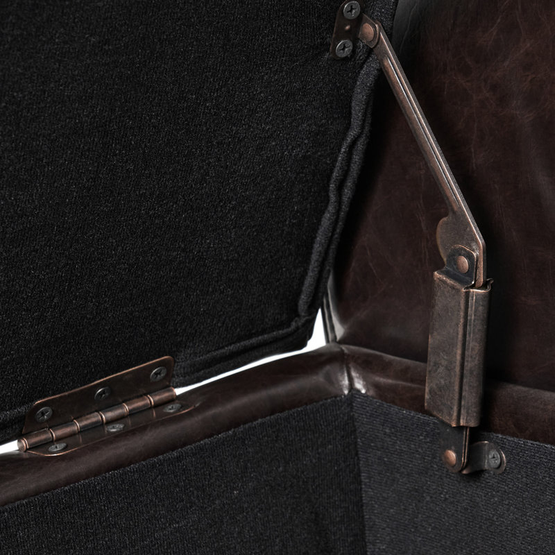 Sophisticated Button In Brown - Pu Entryway Chic Bench With Rolled Arms, Material, Ideal For Small Spaces
