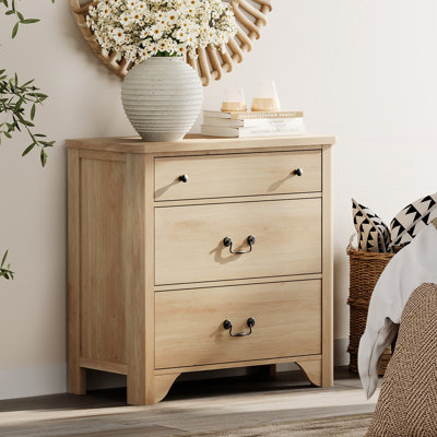 Haikey 31.5" W Kids Dresser For Bedroom With 3 Drawers,Baby Dresser For Nursery Kids Room, Farmhouse Dresser Closet Organizer For Children’S Bedroom, by Lark Manor