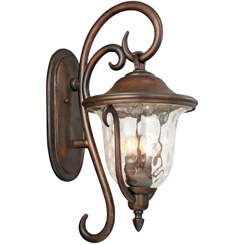 Applique murale d'extérieur en bronze bruni 3 LT Santa Barbara, Bronze brillant