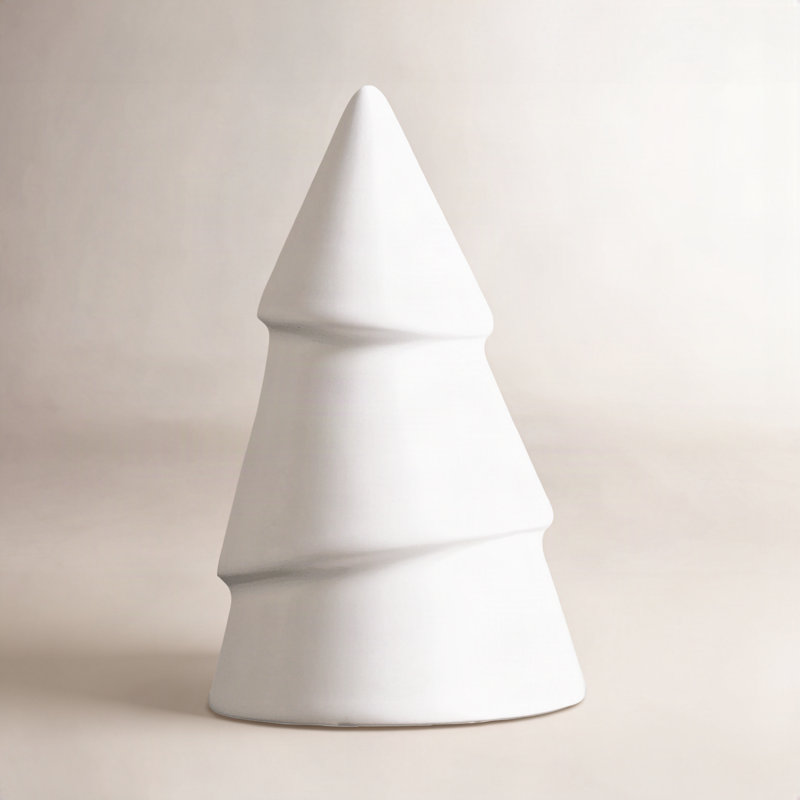 Arbre décoratif étroit, H 4,33 po x l 2,76 po x P 2,76 po, Blanc
