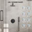  Système de douche à pression équilibrée, robinet de douche à pluie de 10 pouces avec valve brute-73468216-132487479