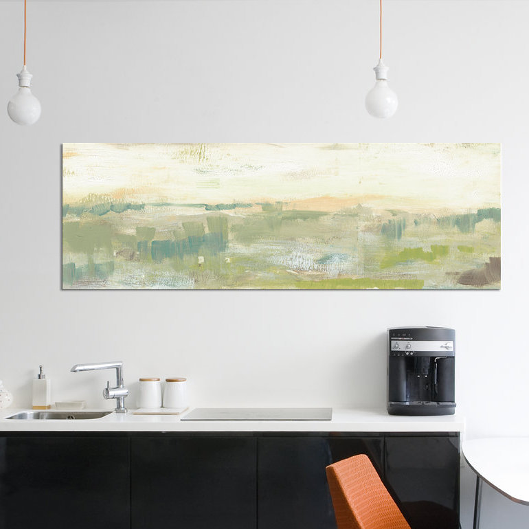 «Greenery Horizon Line II», reproduction sur toile, H 24 po x l 72 po x P 1,5 po, Toile tendue
