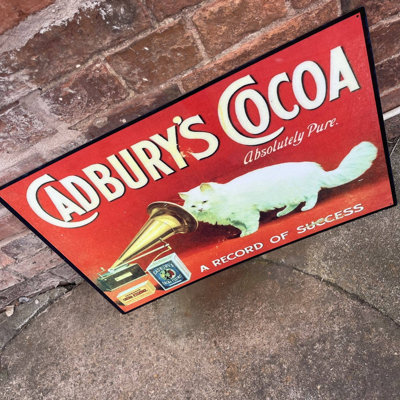 Cadbury''s Cocoa Absolutely Pure Cat  - Metal Sign