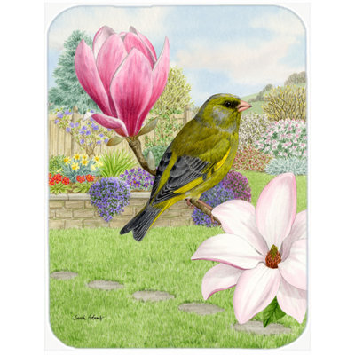 Caroline's Treasures European Greenfinch Glass Cutting Board