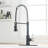 Stainless Steel Kitchen Faucet - Automatic Touchless With Pull-Down Contemporary Black And Silver Finish Smart Motion Sensor Hygienic Convenient For Sinks In Black/Silver