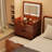 (60Cm)(Walnut) 3 In 1 Vanity Desk With Plip Top Mirror, Small Make Up Vanity Set With Visible Glass Desktop, Compact Makeup Vanity With 3 Drawers, Dressing Table