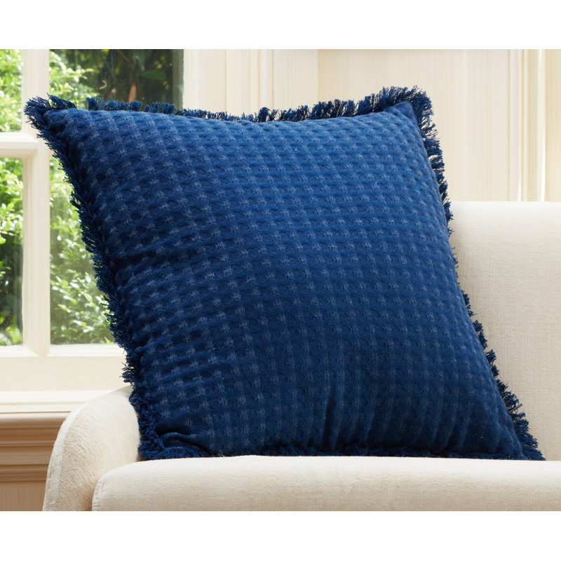 Oreiller carré 100% coton Agra, Denim