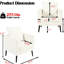 Fauteuil d'appoint en tissu pour les salles d'attente, blanc avec des pieds en bois, un coussin de taille moderne et une finition brune-1323464498
