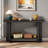 Vintage Console Table With T-leg Design And 2-tier Structure-678157225