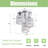 Clear Crystal Semi Flush Mount Ceiling Light - 3-Light Fixture For Kitchen, Foyer, Hallway, Bedroom, And Bathroom-809804604