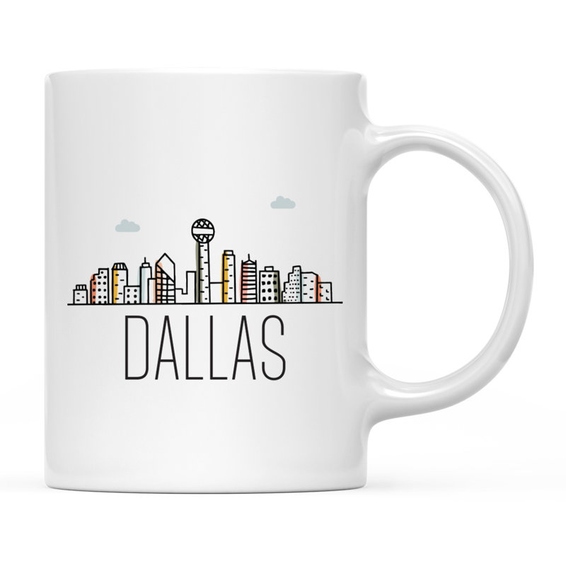 Tasse à café Colorful City Skyline, Dallas