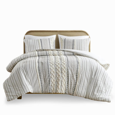 King/ King Comforter. 100% Cotton With Chenille Tuft. Global Inspired Design. Filling. 2 Shams. . Machine Washable Comforter King. Pattern.