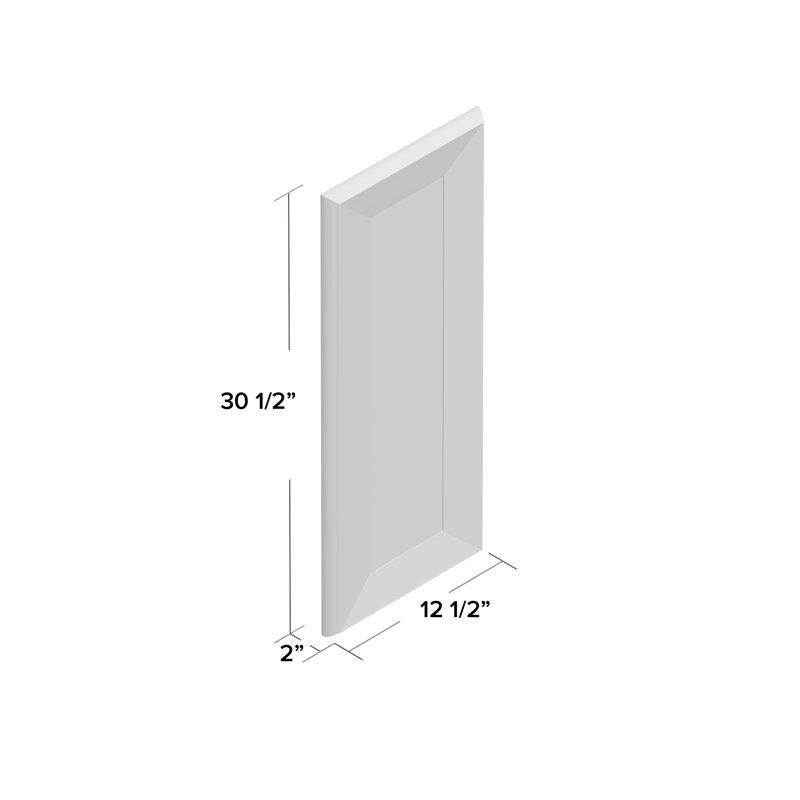 Colombard Solid Wood Flat Mirror, 30.5" H x 12.5" W