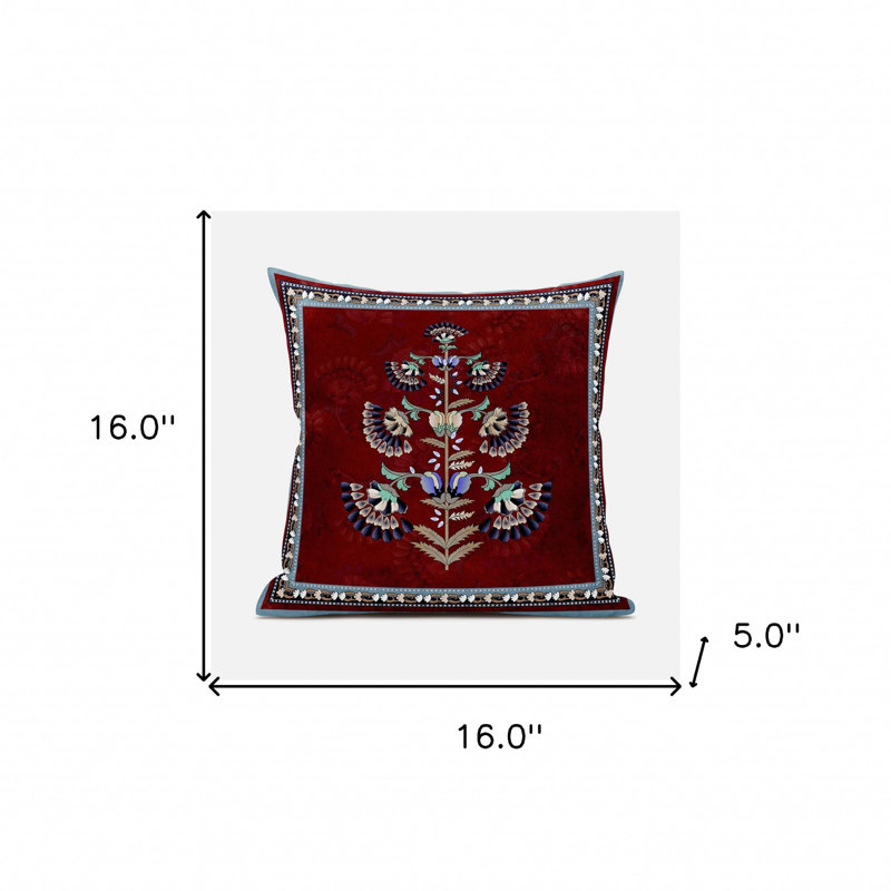 Coussin 16 x 16, Rouge