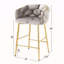 Ensemble de 2 tabourets de comptoir modernes, tabourets de comptoir avec structure en fer, dossier et coussin moelleux, repose-pieds, convient à la cuisine / chambre à coucher / salle à manger.-1158596093