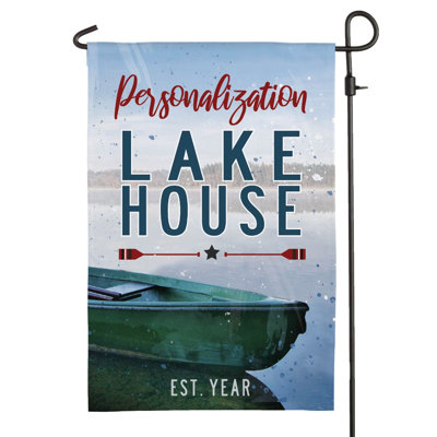 Personalized Lake House Garden Flag – Custom Lake Life Outdoor Flag with Family Name & Established Year – Rustic Waterfront Yard Decor for Cabin, Cottage, Dock & Patio – 12x17.5 Polyester