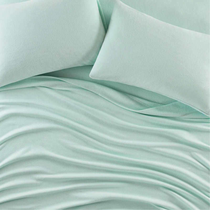 4 pièces pour grand lit, 100% molleton, ultra doux, confortable, boulochage, lavable à la machine, drap plat, taies d'oreiller ajustées, matelas de 16 po