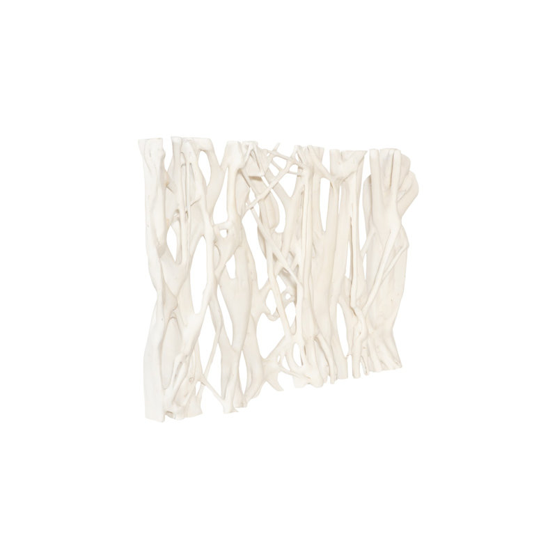 Cast Entwined Rectangular Wall Root, Faux Bleached