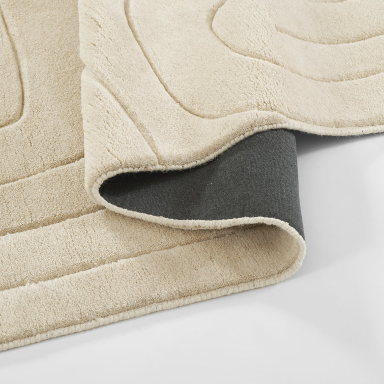 Tapis ivoire en laine touffeté à la main Joss & Main Aelin 8 pi x 10 pi