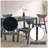 Briar Black Finish Dining Table