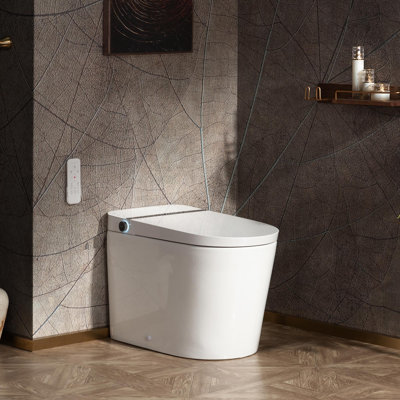 Bidet Smart Toilet with Foam Shield, Pulse Wash, ADA Comfort Height, Auto Open/Close, Blackout Flush, Heated Seat, Fragrance System,
