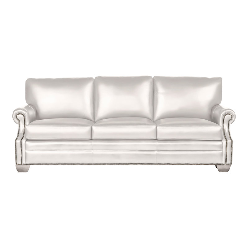 Canapé Gutherly, Non, Cuir véritable Regent Chalk, Gris colombe