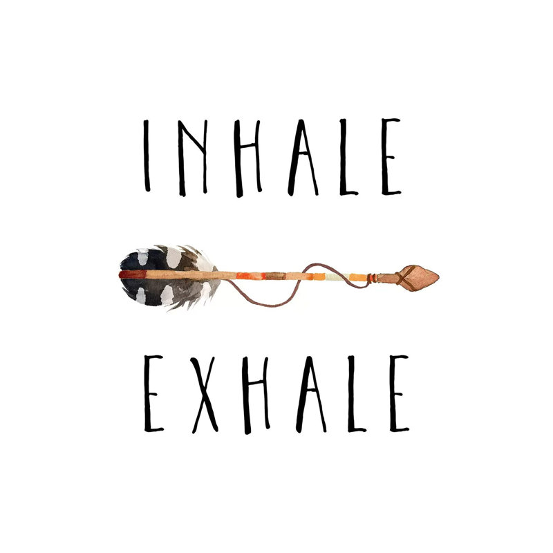 Inhale Exhale - Print on Canvas, Wrapped Canvas, 66.04cm H x 66.04cm W x 3.81cm D