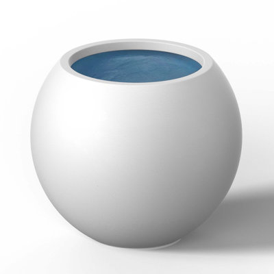 Small Concrete Round Planter / Pot With Drainage Holes