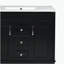 Coiffeuse 36 po, armoire de rangement moderne avec 2 portes à fermeture douce et 2 tiroirs-120406532